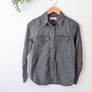 Madewell Gray Casual Button Down Shirt